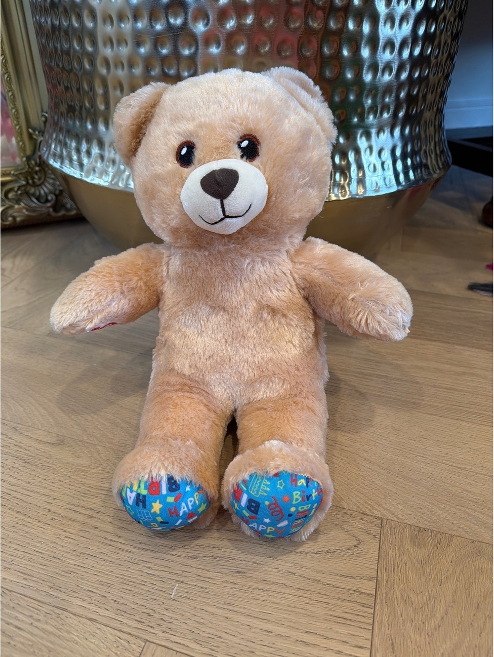 Build A Bear BAB 15” Count Your Candles Birthday Bear 2022, EUC, Plush Tan Bear